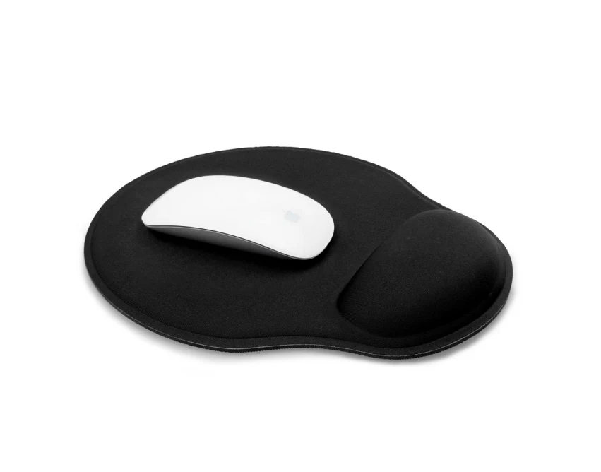 Czarna podkładka Dario z logo – ergonomia i nadruk dla firm
