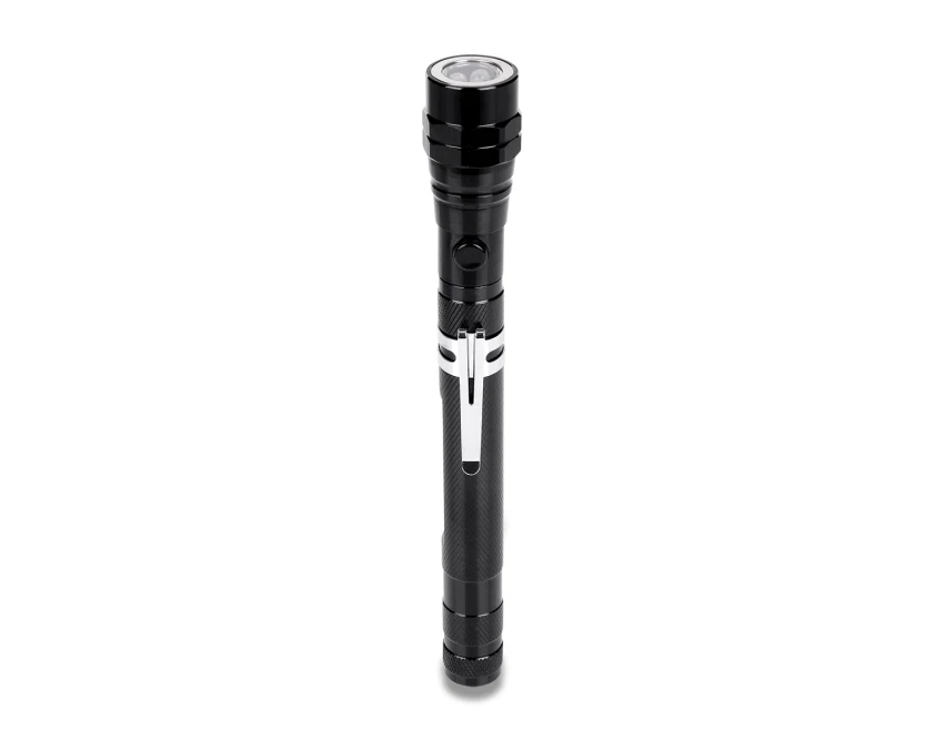 Latarka z logo firmy Closeup LED teleskopowa czarna