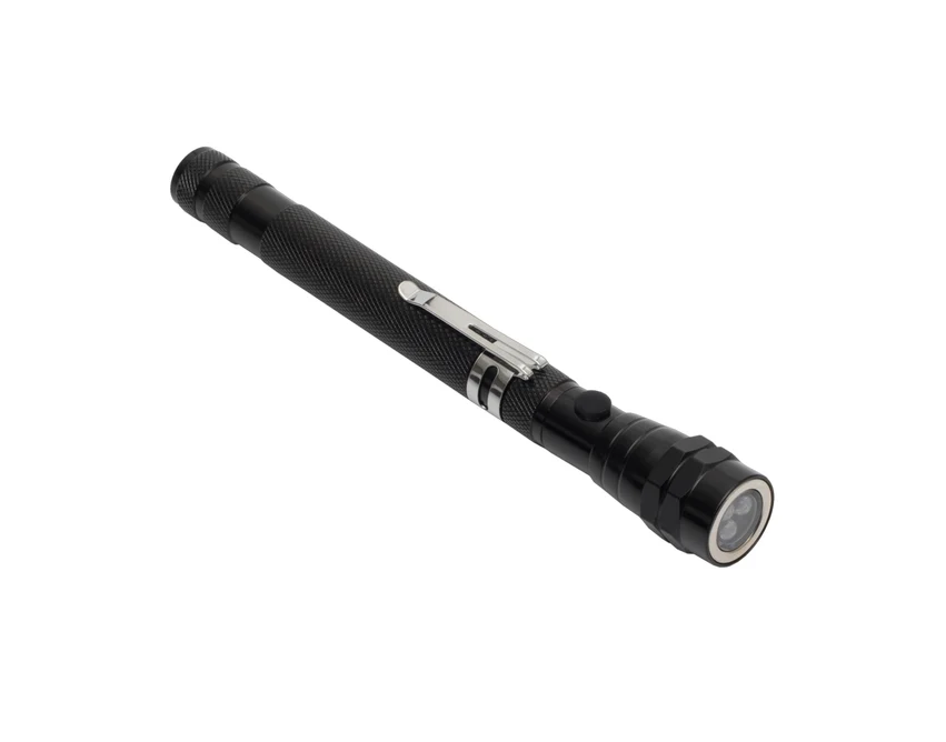 Latarka z logo firmy Closeup LED teleskopowa czarna