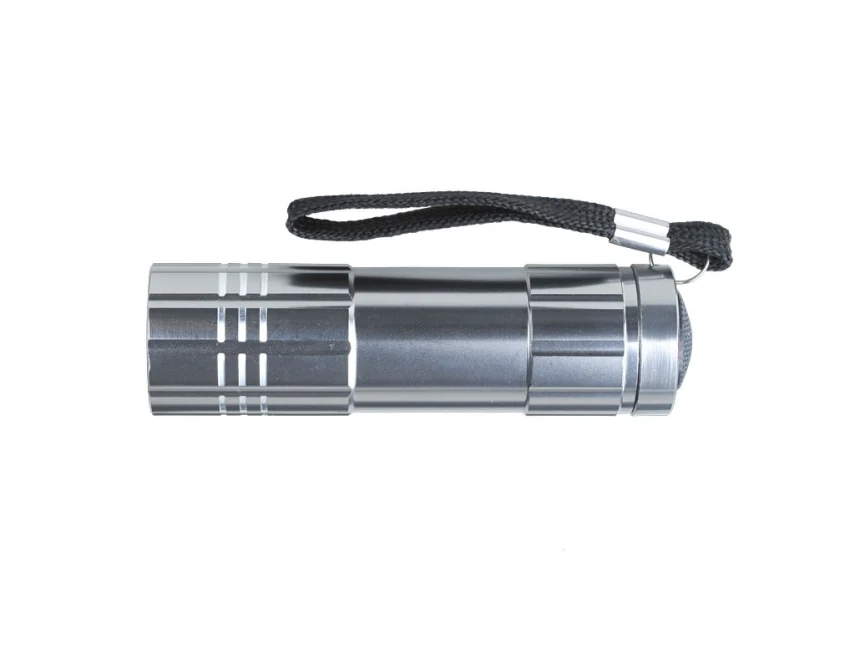 Latarka z nadrukiem Jewel grafitowa, aluminium