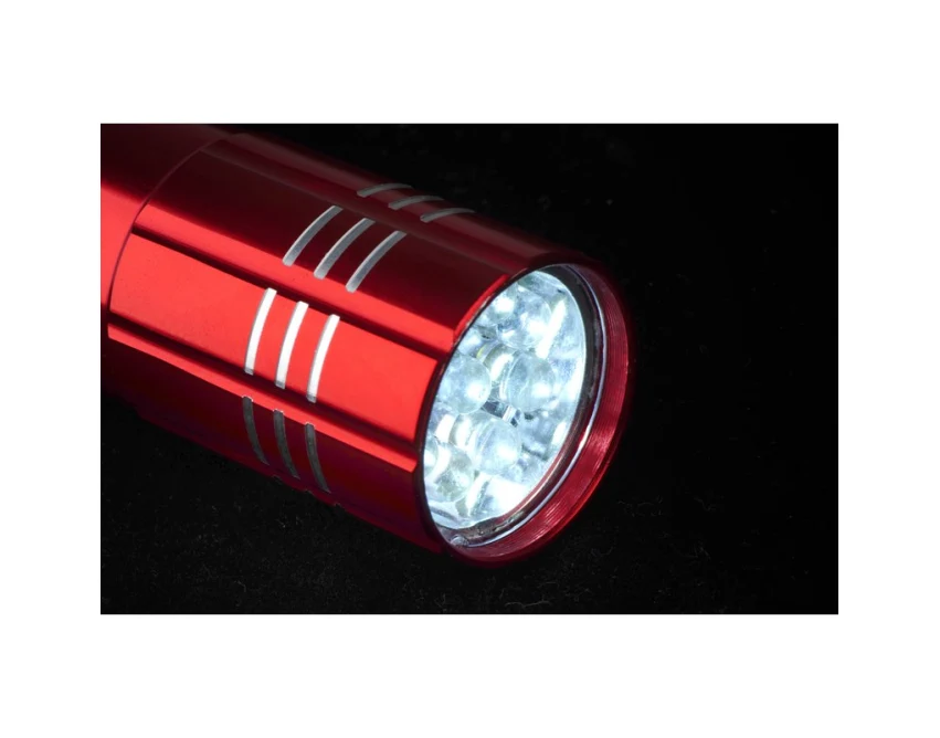Jewel latarka z logo firmy LED czerwona aluminium