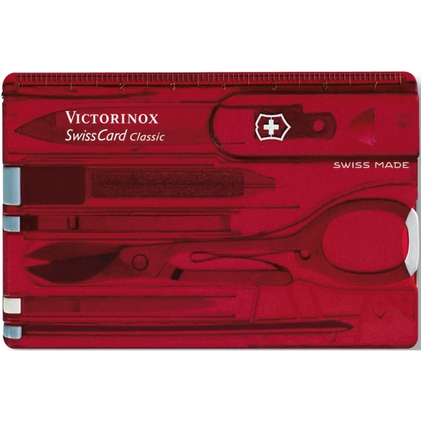 SwissCard Classic scyzoryk z grawerem czerwony