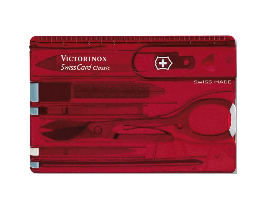 SwissCard Classic scyzoryk z grawerem czerwony