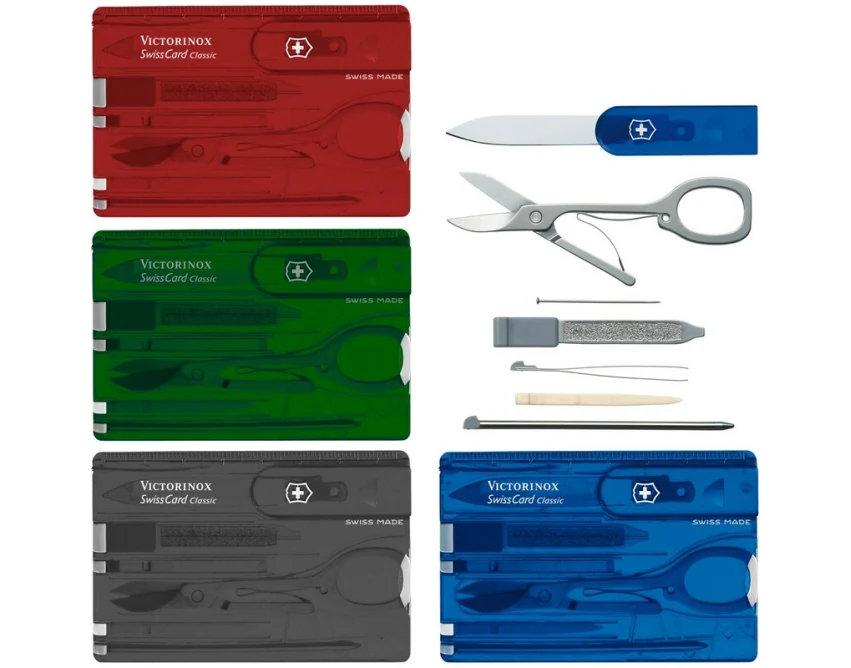 SwissCard Classic scyzoryk z grawerem czerwony