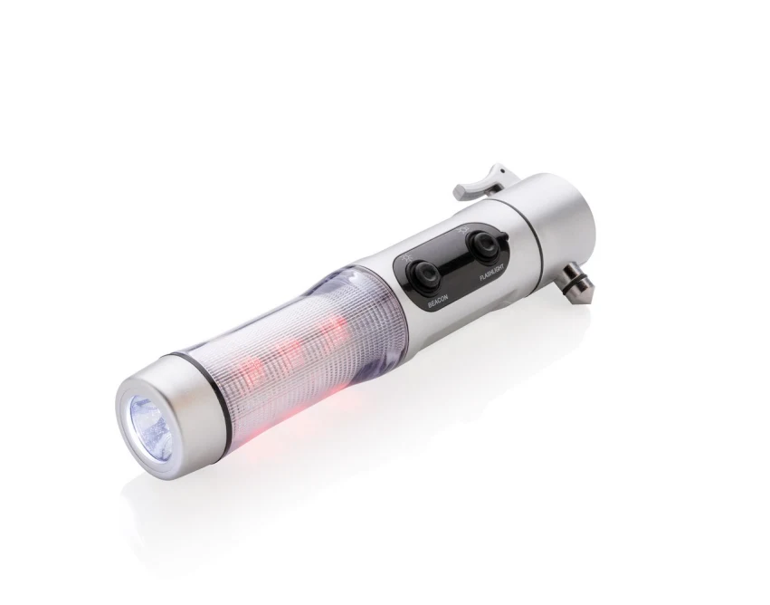 Latarka z magnesem do samochodu 5w1 srebrna ABS