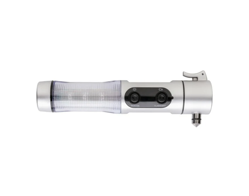 Latarka z magnesem do samochodu 5w1 srebrna ABS