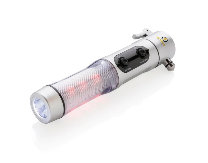 Latarka z magnesem do samochodu 5w1 srebrna ABS