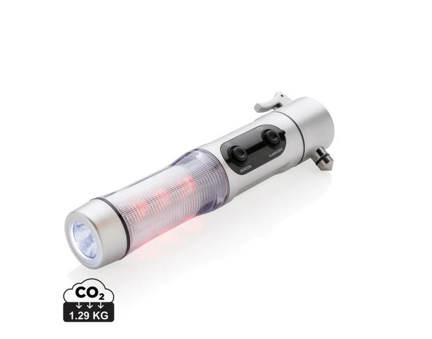 Latarka z magnesem do samochodu 5w1 srebrna ABS