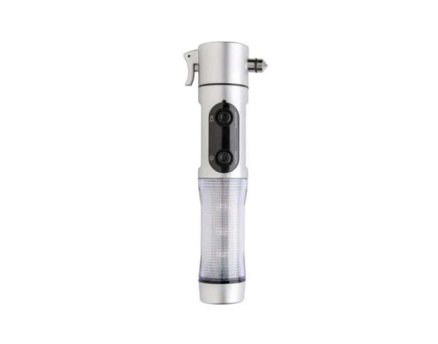Latarka z magnesem do samochodu 5w1 srebrna ABS