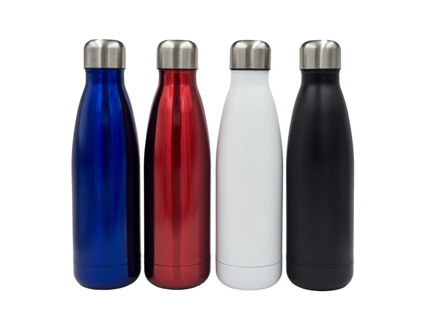 Biała butelka termiczna Montana 500 ml z logo firmy