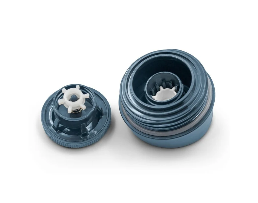 Błękitny kubek termiczny 400 ml Niram z logo firmy