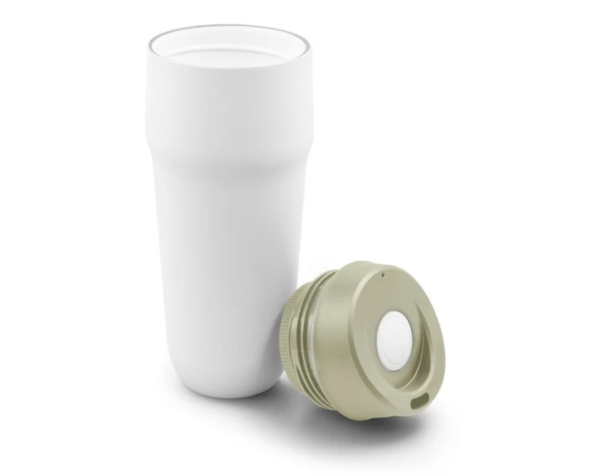 Jasnozielony kubek termiczny 400 ml z własnym nadrukiem