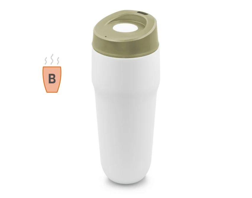 Jasnozielony kubek termiczny 400 ml z własnym nadrukiem