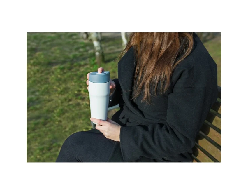 Czarny kubek termiczny 400 ml z logo – Air Gifts Niram