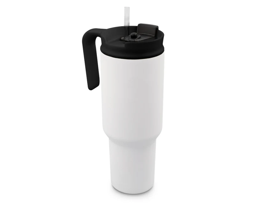 Biały kubek termiczny 1100 ml Air Gifts z nadrukiem UV360