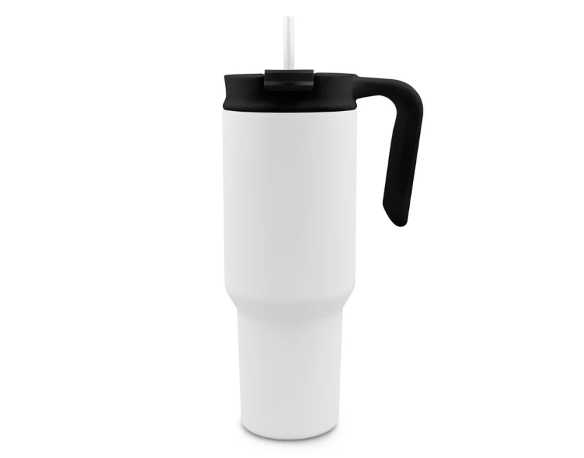 Biały kubek termiczny 1100 ml Air Gifts z nadrukiem UV360