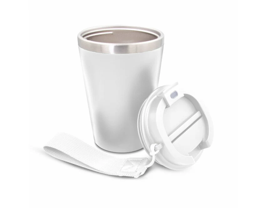 Biały kubek termiczny 350 ml z nadrukiem logo – Nairod