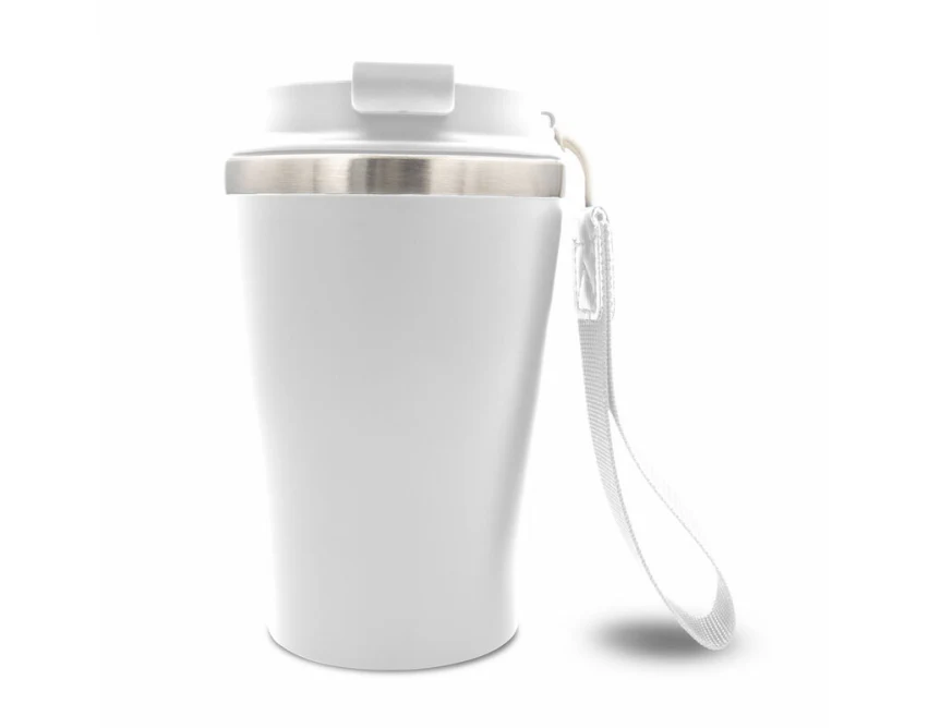 Biały kubek termiczny 350 ml z nadrukiem logo – Nairod