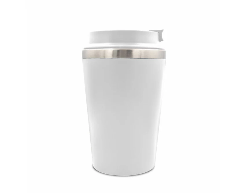 Biały kubek termiczny 350 ml z nadrukiem logo – Nairod