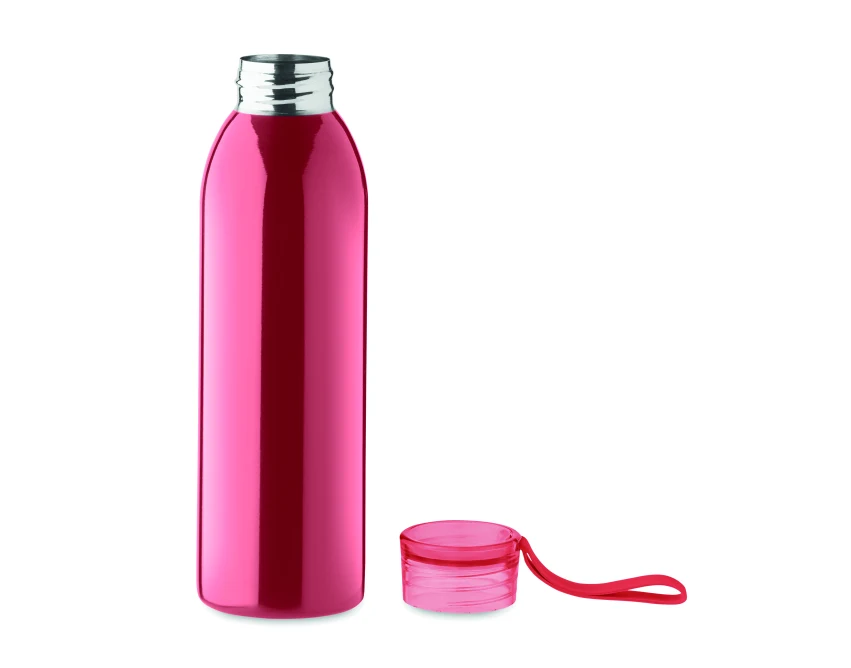 Czerwony bidon stalowy 650ml z własnym nadrukiem logo