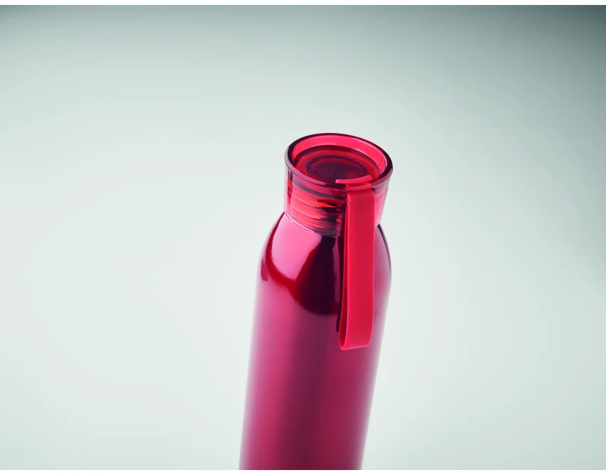 Czerwony bidon stalowy 650ml z własnym nadrukiem logo