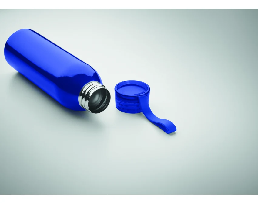 Bidon stalowy niebieski 650 ml z logo firmy