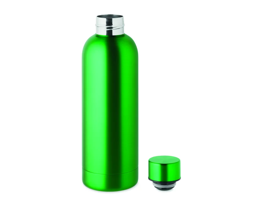 Zielona butelka termiczna 500ml z recyklingu z logo