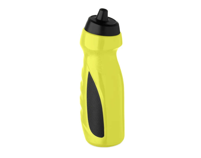 Bidon sportowy 700 ml żółty fluorescencyjny z nadrukiem