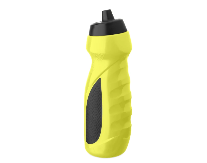 Bidon sportowy 700 ml żółty fluorescencyjny z nadrukiem