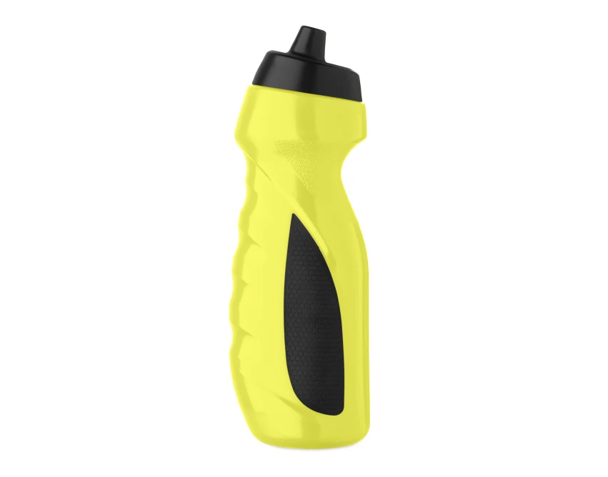 Bidon sportowy 700 ml żółty fluorescencyjny z nadrukiem