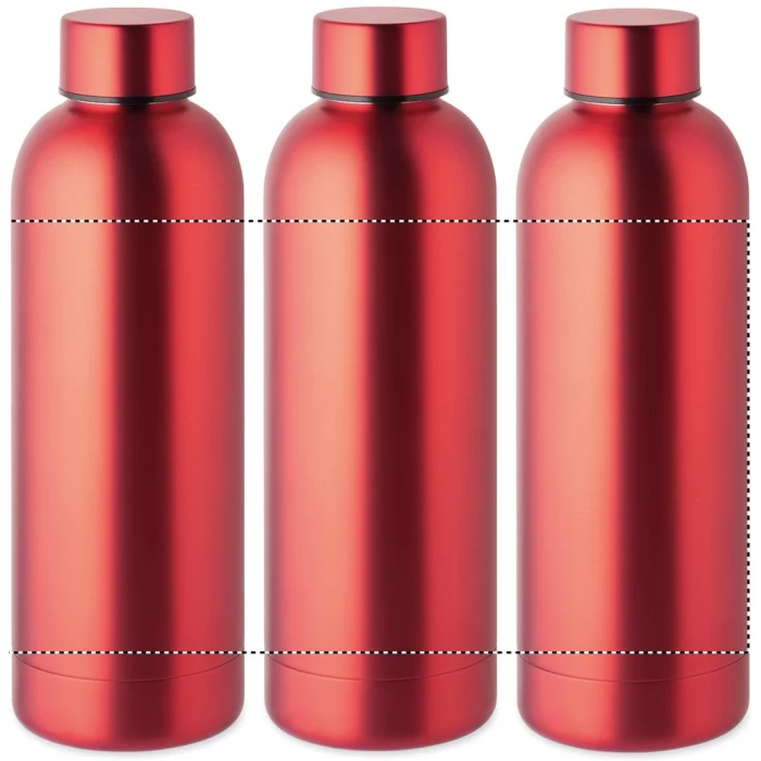 Schemat znakowania dla Grawerowanie laserowe 360° - RL na gadżecie: Czerwona butelka termiczna 500 ml z recyklingu z logo