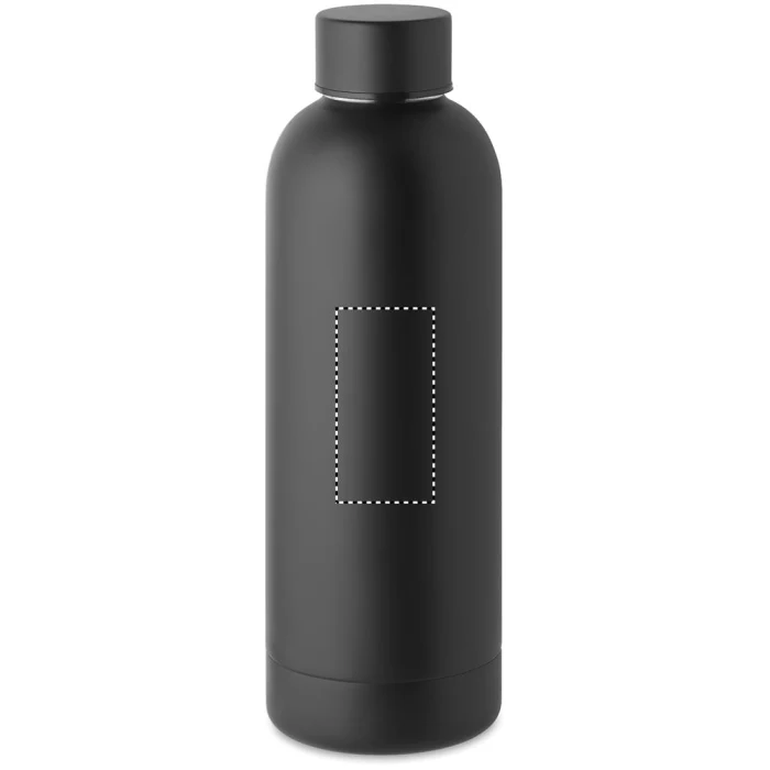 Schemat znakowania dla Tampondruk - P6 na gadżecie: Czarna butelka termiczna 500 ml z logo – stal z recyklingu