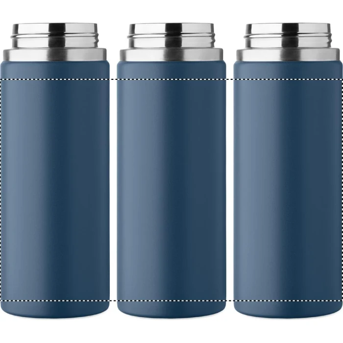 Schemat znakowania dla Grawerowanie laserowe 360° - RL na gadżecie: Granatowa butelka termiczna 500 ml z logo i słomką