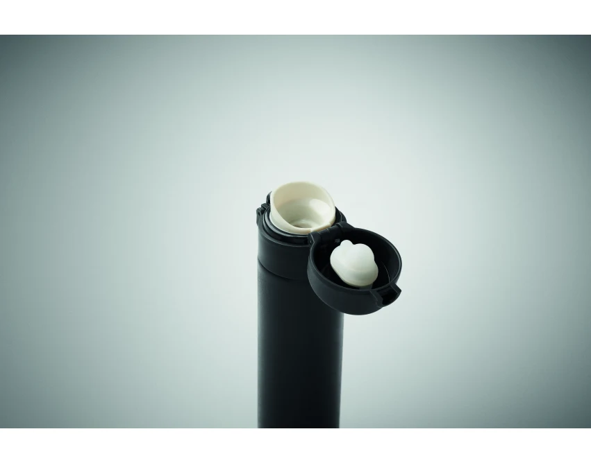 Czarna butelka termiczna Bots 300 ml z nadrukiem logo