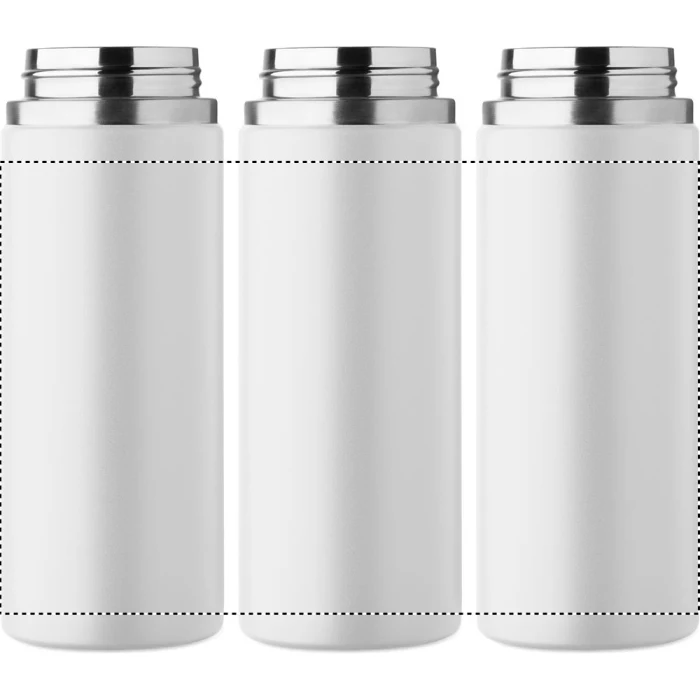 Schemat znakowania dla Grawerowanie laserowe 360° - RL na gadżecie: Biała butelka termiczna 500 ml ze słomką z logo