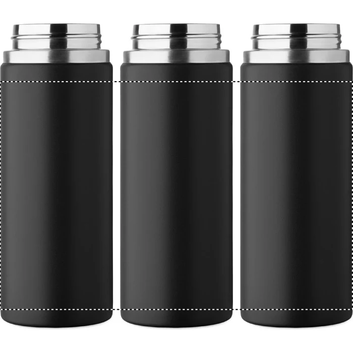 Schemat znakowania dla Grawerowanie laserowe 360° - RL na gadżecie: Czarny kubek termiczny 500 ml ze słomką i uchwytem