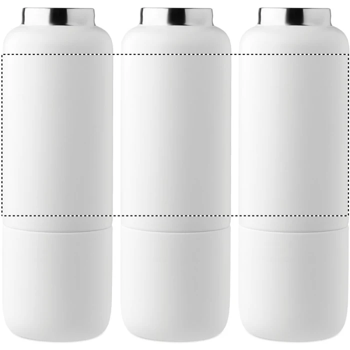 Schemat znakowania dla Grawerowanie laserowe 360° - RL na gadżecie: Biała butelka termiczna 500 ml Noeka z kubkiem i paskiem