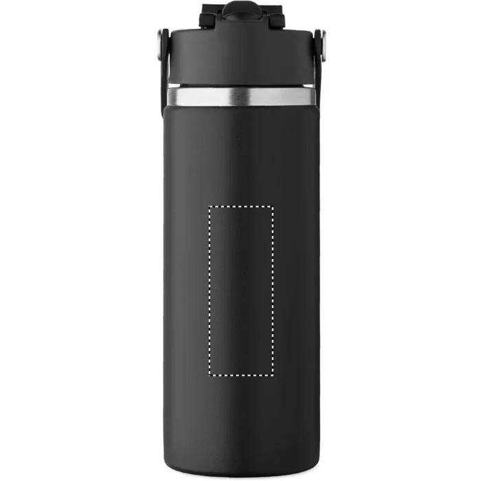 Schemat znakowania dla Tampondruk - P5 na gadżecie: Czarny kubek termiczny 500 ml ze słomką i uchwytem