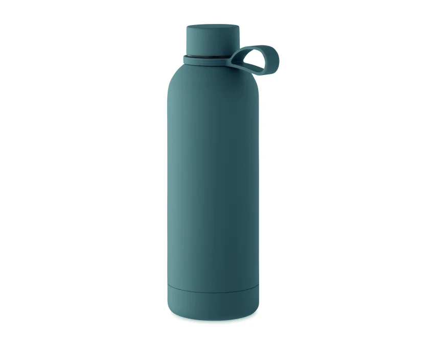 Butelka termiczna 500 ml petrol z logo – stal z recyklingu