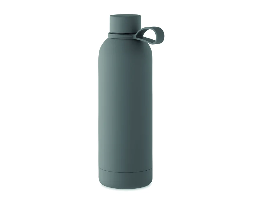 Kamiennoszara butelka termiczna Emerald 500 ml z logo