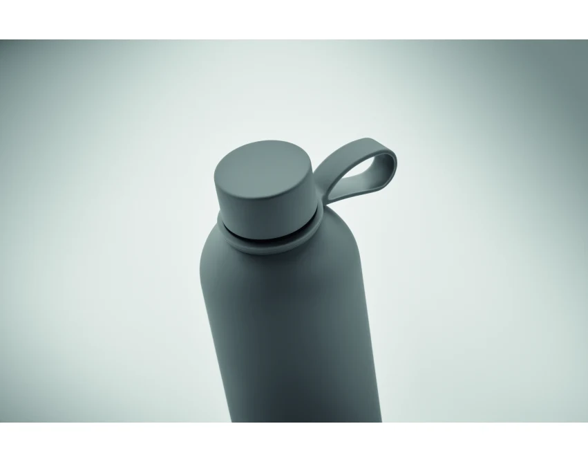 Kamiennoszara butelka termiczna Emerald 500 ml z logo