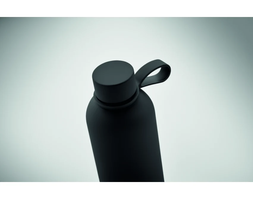 Czarna matowa butelka termiczna 500 ml z logo Emerald