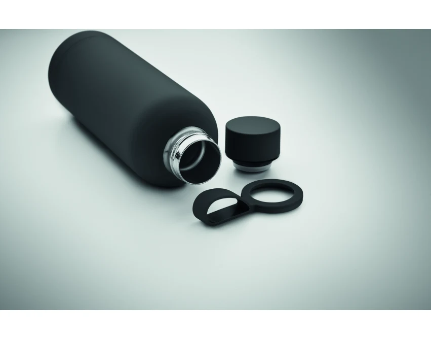 Czarna matowa butelka termiczna 500 ml z logo Emerald