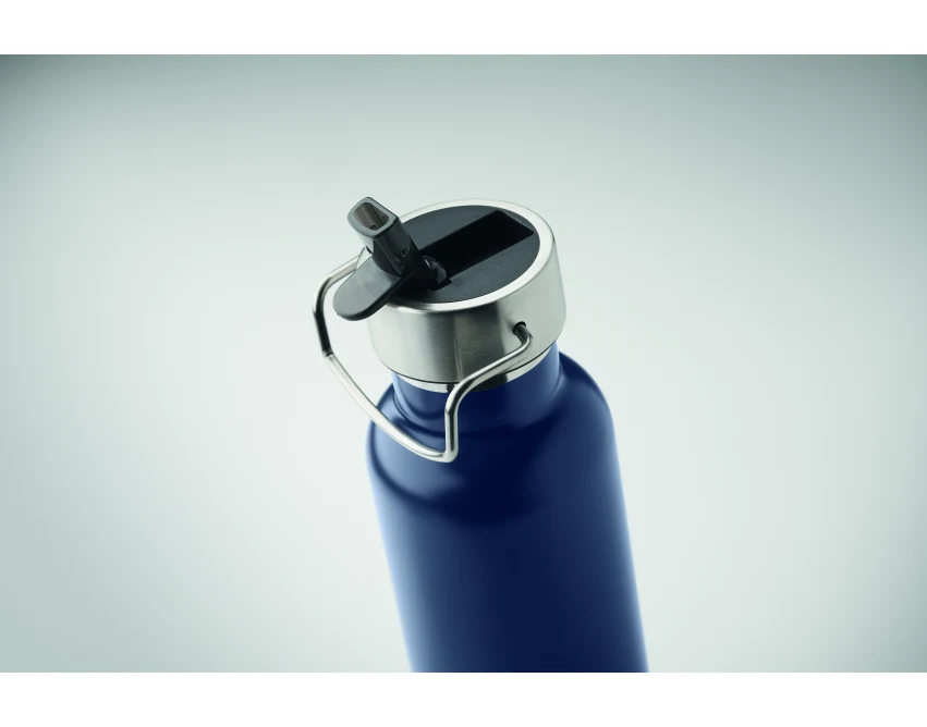 Granatowa butelka termiczna 660 ml Riflow z logo firmy