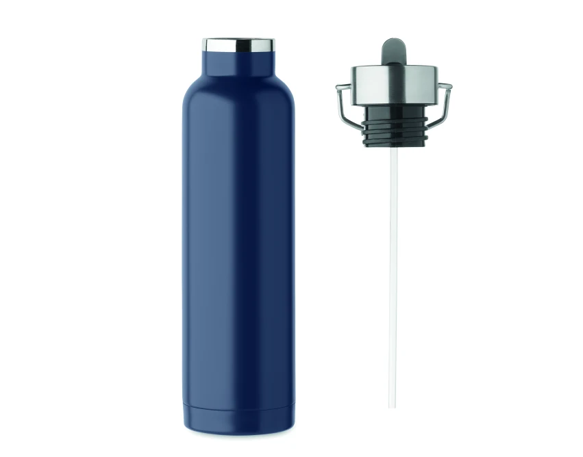 Granatowa butelka termiczna 660 ml Riflow z logo firmy