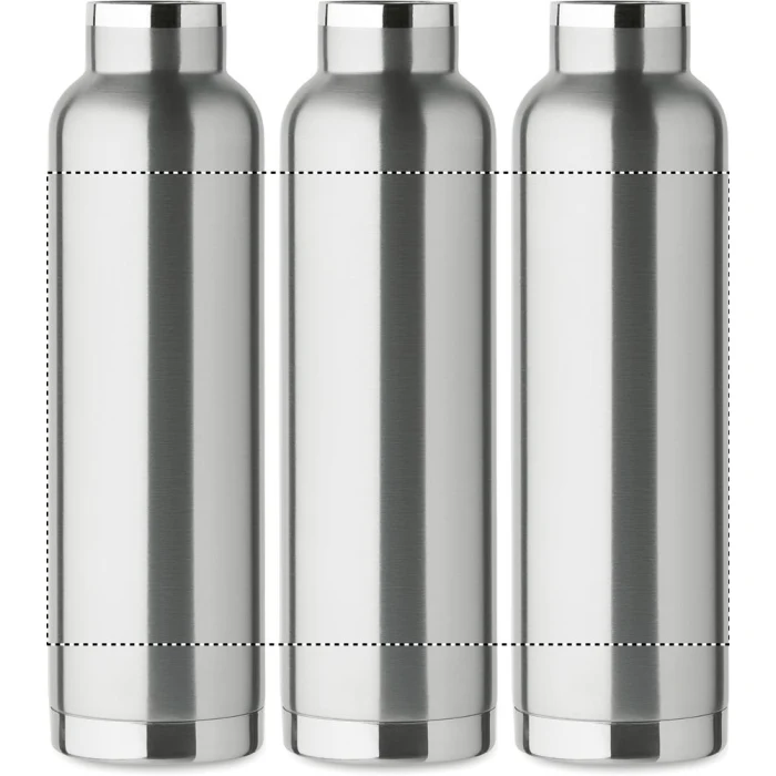 Schemat znakowania dla Nadruk UV 360° - RD3 na gadżecie: Srebrna matowa butelka termiczna 660 ml ze słomką i logo