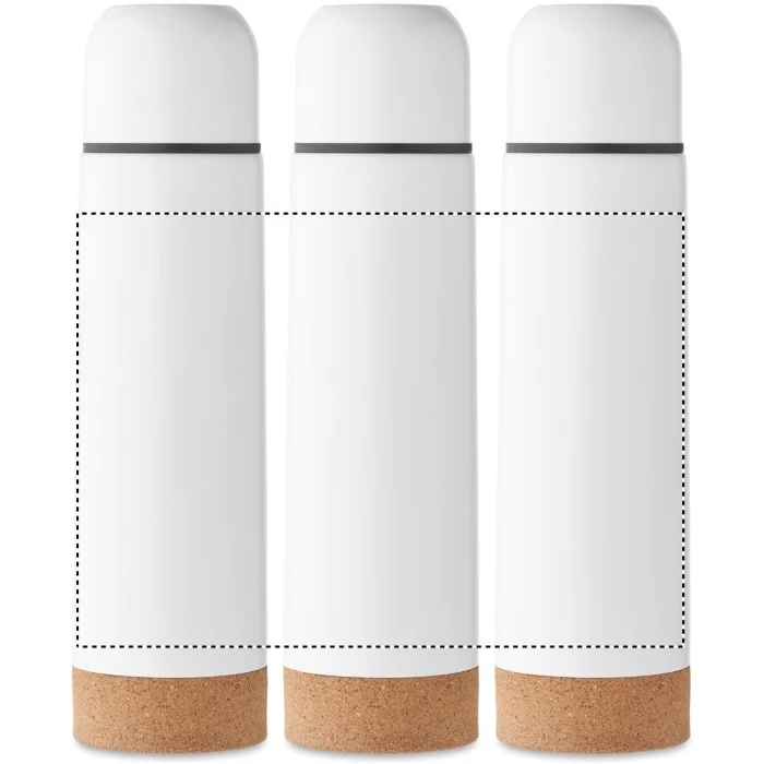 Schemat znakowania dla Grawerowanie laserowe 360° - RL na gadżecie: Biały termos Aventur 500ml z logo i korkową podstawą