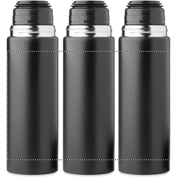 Schemat znakowania dla Grawerowanie laserowe 360° - RL na gadżecie: Czarny termos 420 ml z logo – matowy stal nierdzewna