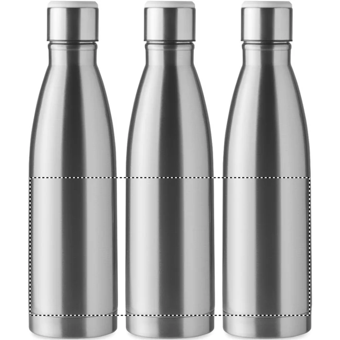 Schemat znakowania dla Grawerowanie laserowe 360° - RL na gadżecie: Srebrna butelka termiczna Dereo 500 ml z LED i logo firmy