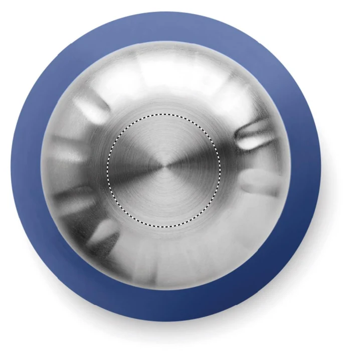 Schemat znakowania dla Grawerowanie laserowe - L2 na gadżecie: Niebieska butelka termiczna 500 ml z korkiem i logo firmy